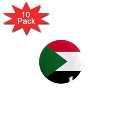 Sudan Flag Map Geography Outline 1  Mini Magnet (10 Pack)  by Sapixe