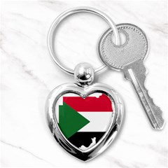 Sudan Flag Map Geography Outline Key Chain (heart) by Sapixe