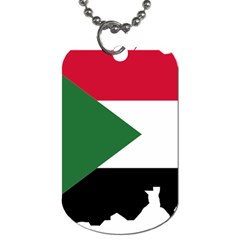 Sudan Flag Map Geography Outline Dog Tag (one Side) by Sapixe