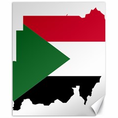 Sudan Flag Map Geography Outline Canvas 16  X 20  by Sapixe