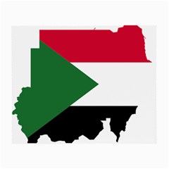 Sudan Flag Map Geography Outline Small Glasses Cloth (2 Sides) by Sapixe