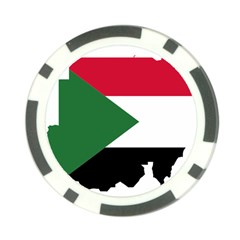 Sudan Flag Map Geography Outline Poker Chip Card Guard (10 Pack) by Sapixe