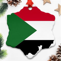 Sudan Flag Map Geography Outline Ornament (snowflake) by Sapixe