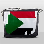 Sudan Flag Map Geography Outline Messenger Bag Front