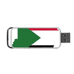 Sudan Flag Map Geography Outline Portable Usb Flash (one Side) by Sapixe