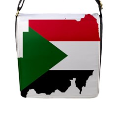 Sudan Flag Map Geography Outline Flap Closure Messenger Bag (l) by Sapixe