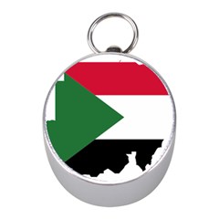 Sudan Flag Map Geography Outline Mini Silver Compasses by Sapixe