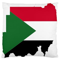 Sudan Flag Map Geography Outline Standard Flano Cushion Case (one Side) by Sapixe