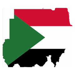 Sudan Flag Map Geography Outline Double Sided Flano Blanket (small)  by Sapixe