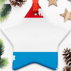 Luxembourg Country Europe Flag Ornament (star) by Sapixe