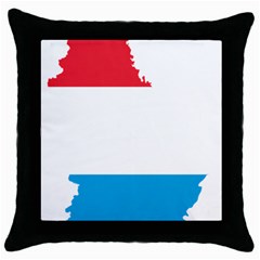 Luxembourg Country Europe Flag Throw Pillow Case (black) by Sapixe