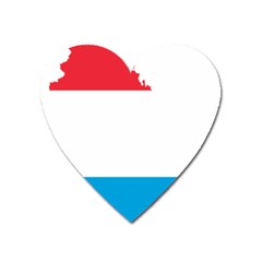 Luxembourg Country Europe Flag Heart Magnet by Sapixe