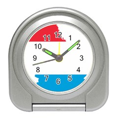 Luxembourg Country Europe Flag Travel Alarm Clock by Sapixe