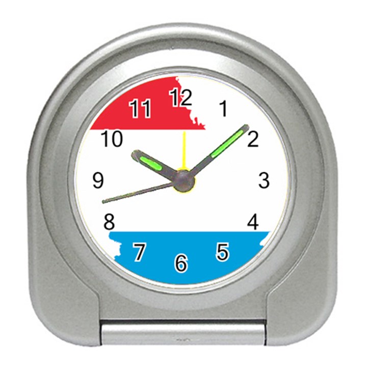 Luxembourg Country Europe Flag Travel Alarm Clock