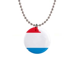 Luxembourg Country Europe Flag 1  Button Necklace by Sapixe