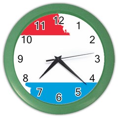 Luxembourg Country Europe Flag Color Wall Clock by Sapixe