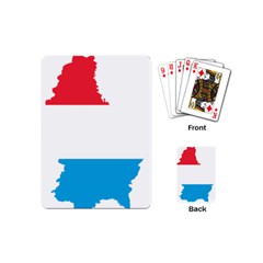 Luxembourg Country Europe Flag Playing Cards Single Design (mini) by Sapixe