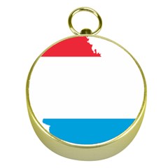 Luxembourg Country Europe Flag Gold Compasses by Sapixe