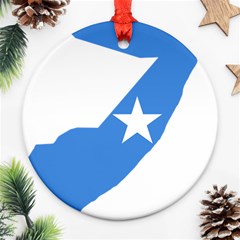 Somalia Flag Map Geography Outline Ornament (round) by Sapixe