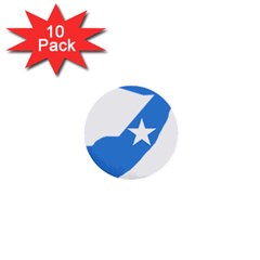 Somalia Flag Map Geography Outline 1  Mini Buttons (10 Pack)  by Sapixe