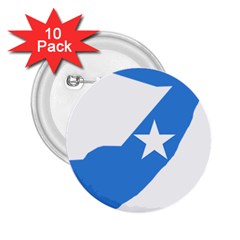 Somalia Flag Map Geography Outline 2 25  Buttons (10 Pack)  by Sapixe