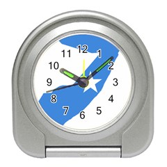 Somalia Flag Map Geography Outline Travel Alarm Clock by Sapixe