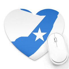 Somalia Flag Map Geography Outline Heart Mousepads by Sapixe