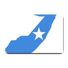 Somalia Flag Map Geography Outline Small Doormat  by Sapixe