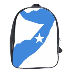 Somalia Flag Map Geography Outline School Bag (large) by Sapixe