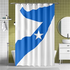 Somalia Flag Map Geography Outline Shower Curtain 48  X 72  (small)  by Sapixe