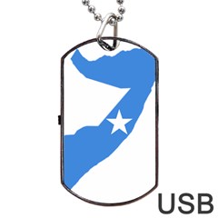 Somalia Flag Map Geography Outline Dog Tag Usb Flash (two Sides) by Sapixe