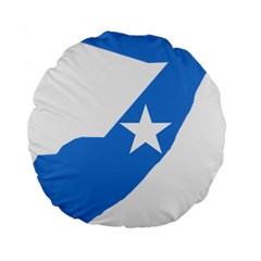 Somalia Flag Map Geography Outline Standard 15  Premium Round Cushions by Sapixe