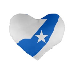 Somalia Flag Map Geography Outline Standard 16  Premium Heart Shape Cushions by Sapixe