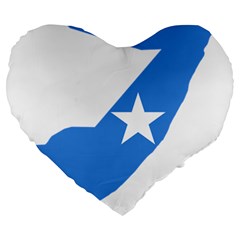 Somalia Flag Map Geography Outline Large 19  Premium Heart Shape Cushions by Sapixe