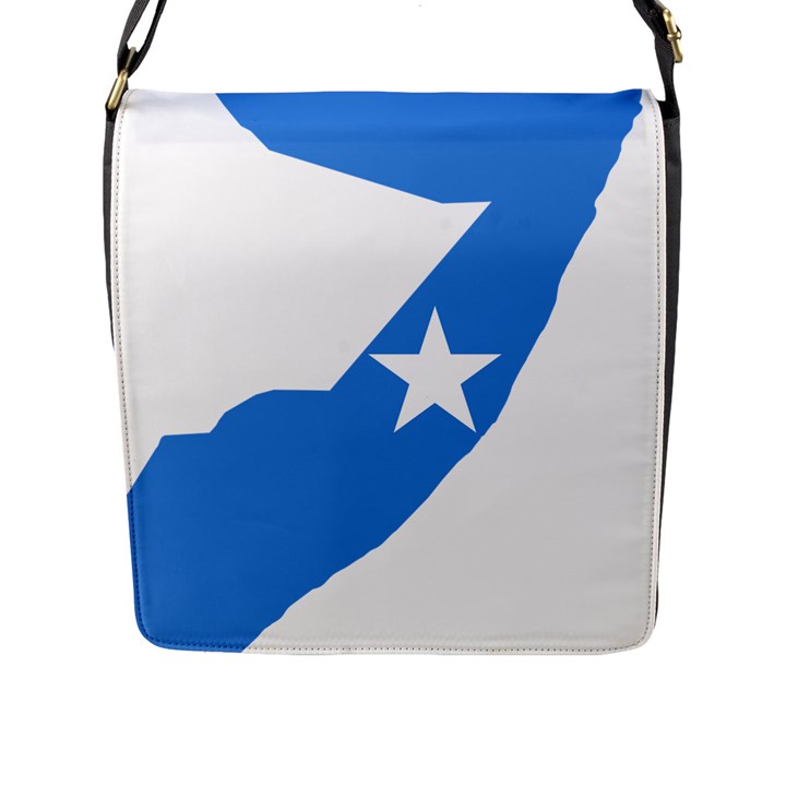 Somalia Flag Map Geography Outline Flap Closure Messenger Bag (L)