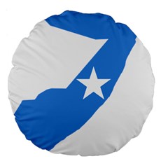 Somalia Flag Map Geography Outline Large 18  Premium Flano Round Cushions by Sapixe