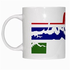 Gambia Flag Map Geography Outline White Mugs by Sapixe