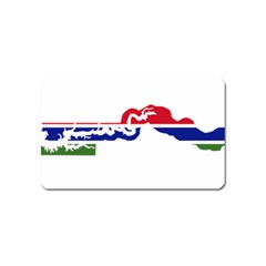 Gambia Flag Map Geography Outline Magnet (name Card) by Sapixe