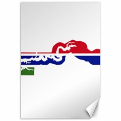 Gambia Flag Map Geography Outline Canvas 12  X 18  by Sapixe