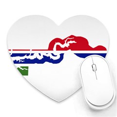 Gambia Flag Map Geography Outline Heart Mousepads by Sapixe