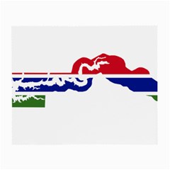 Gambia Flag Map Geography Outline Small Glasses Cloth (2 Sides) by Sapixe