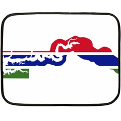 Gambia Flag Map Geography Outline Fleece Blanket (mini) by Sapixe