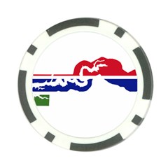 Gambia Flag Map Geography Outline Poker Chip Card Guard (10 Pack) by Sapixe