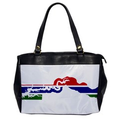 Gambia Flag Map Geography Outline Oversize Office Handbag by Sapixe