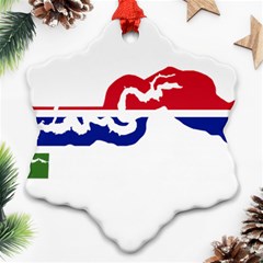 Gambia Flag Map Geography Outline Ornament (snowflake) by Sapixe