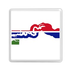 Gambia Flag Map Geography Outline Memory Card Reader (square) by Sapixe