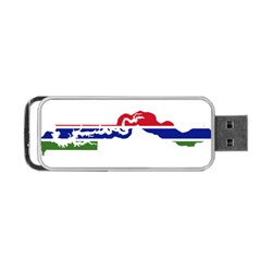 Gambia Flag Map Geography Outline Portable Usb Flash (two Sides) by Sapixe