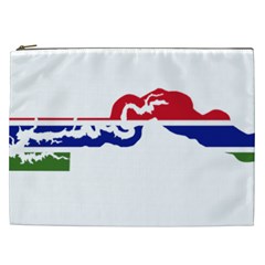 Gambia Flag Map Geography Outline Cosmetic Bag (xxl) by Sapixe