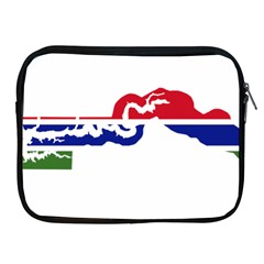 Gambia Flag Map Geography Outline Apple Ipad 2/3/4 Zipper Cases by Sapixe