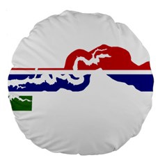 Gambia Flag Map Geography Outline Large 18  Premium Flano Round Cushions by Sapixe